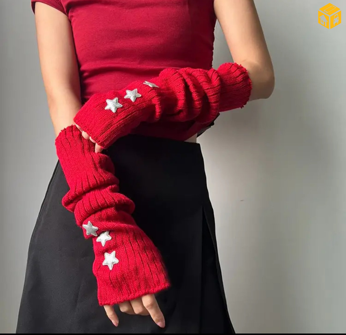 Red arm warmer