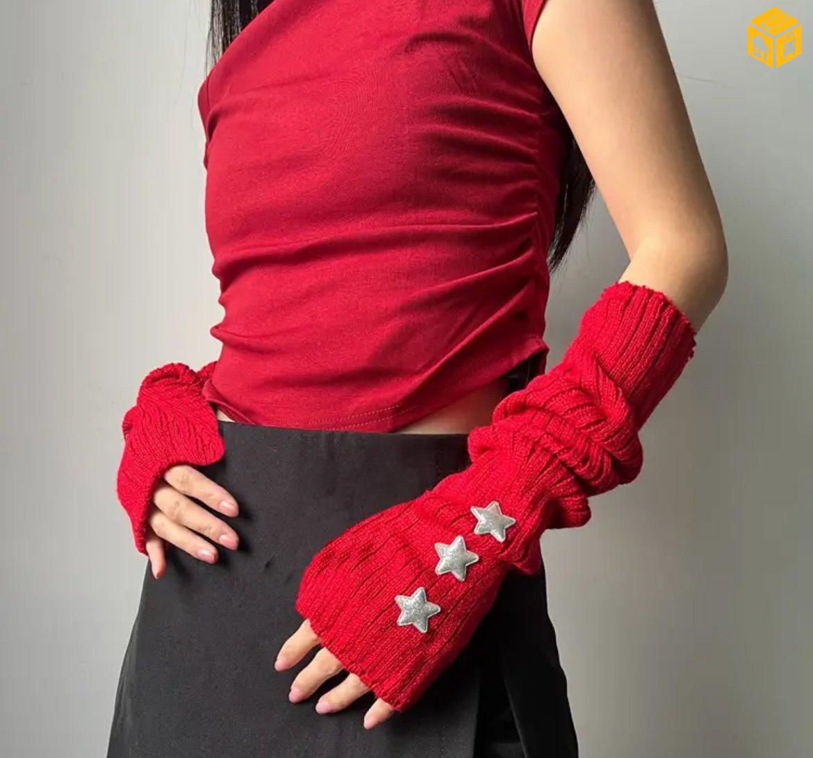 Red arm warmer