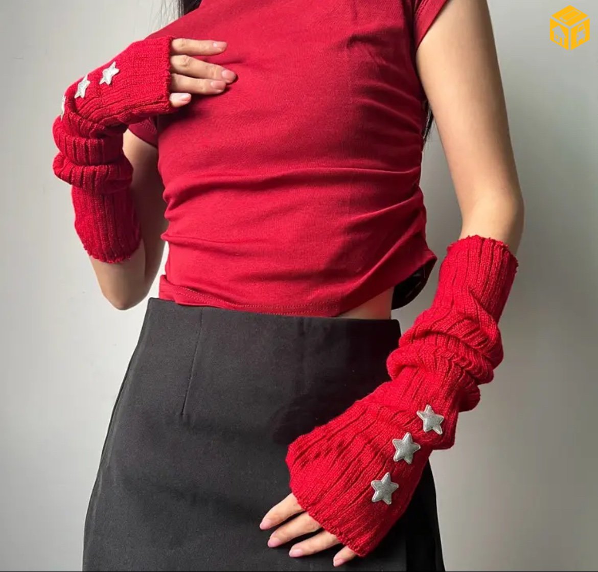 Red arm warmer